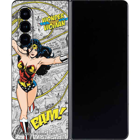 DC Comics Wonder Woman Classic Action Pose Galaxy Z Fold4 5G Skin